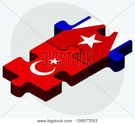 Turkey And Cuba Flags