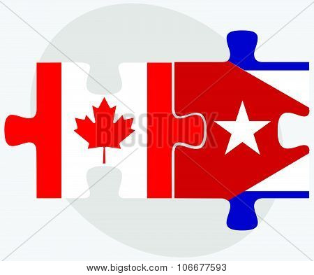 Canada And Cuba Flags