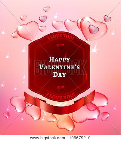 Valentine postcard illustration