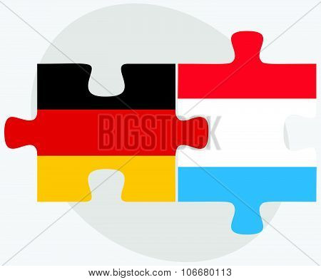 Germany And Luxembourg Flags