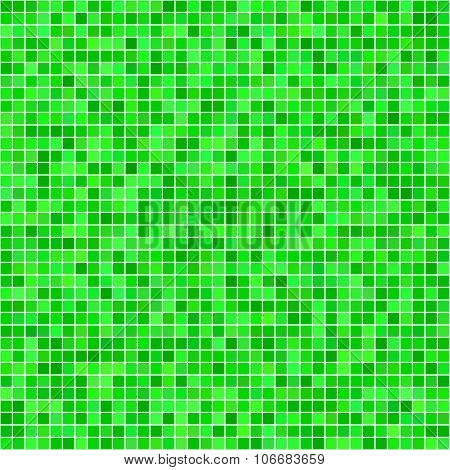 Green square pixel mosaic background