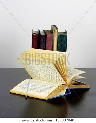 Books on the table