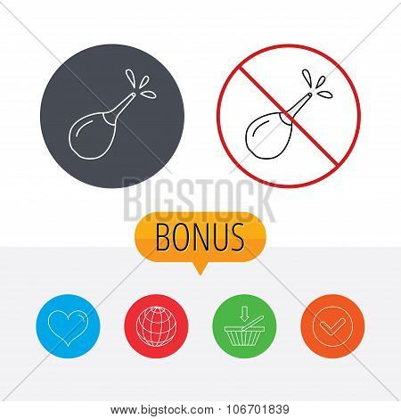 Medical clyster icon. Enema sign.