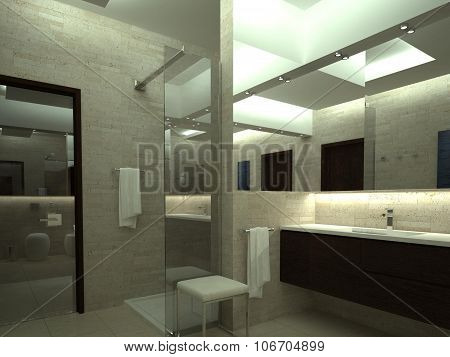 render of luxury bathroom