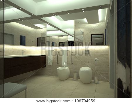 render of luxury toilet