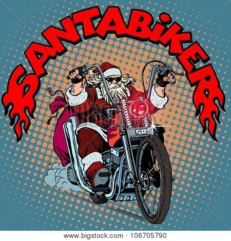 Santa Claus biker motorcycle Christmas gifts