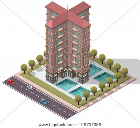 Vector Isometric Flats Apartment