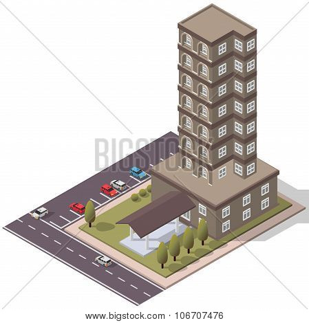 Vector Isometric Flats Apartment