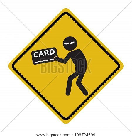 Hacker, Internet Security Concept. Thief Sign