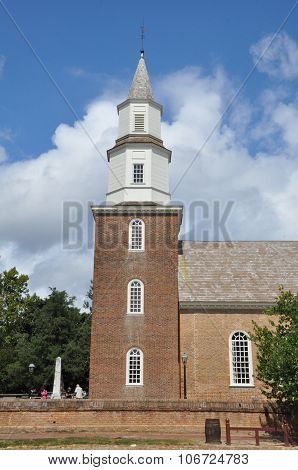 Bruton Parish Church in Colonial Williamsburg, Virginia