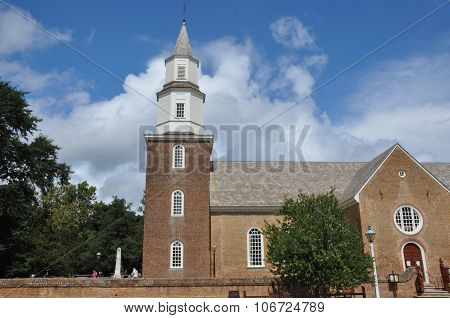Bruton Parish Church in Colonial Williamsburg, Virginia