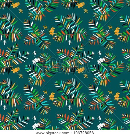 Tropical floral pattern