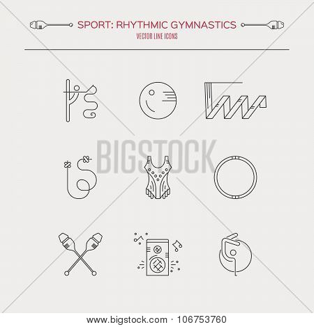 Rhythmic Gymnastics Icon Set