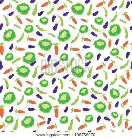 Vector vegetables seamless pattern. Autumn, spring, diet, organic, summer.