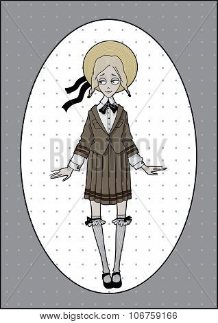 Girl in school uniform