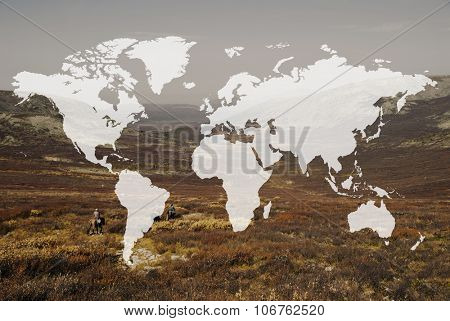 World Global Cartography Globalization Earth International Concept