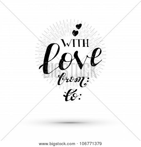 With love lettering illustration