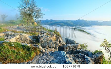 Morning Cloudy View From Top Of Mangup Ancient Settlement