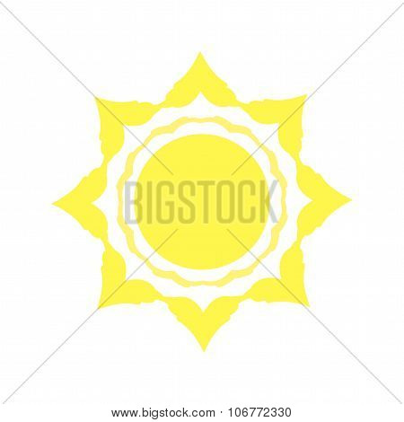 Mechanical logo yellow sun