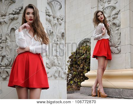 Beautiful Young Girl In Red