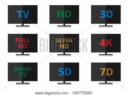TV icon set