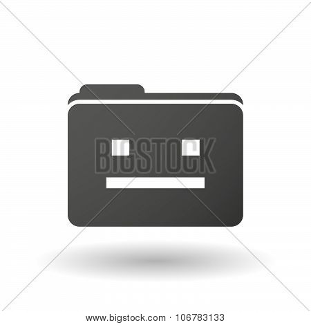 Isolated Binder With A Emotionless Text Face