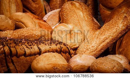 Breads and baked goods close-up