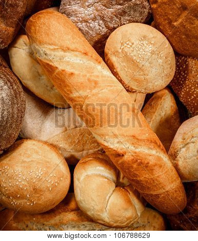 Breads and baked goods close-up