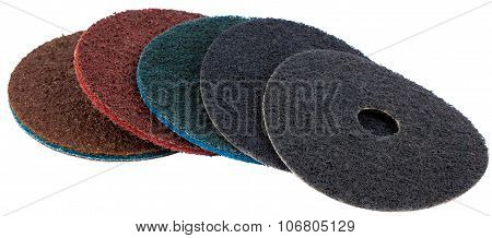 Abrasive wheels isolated on a white background