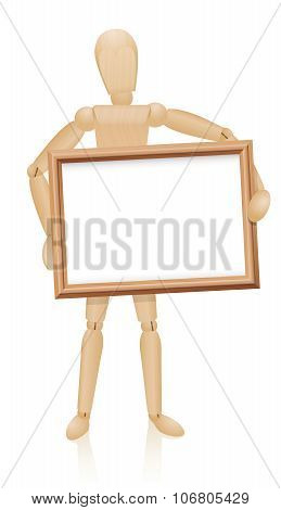 Figure Holding Frame In Front Of Him