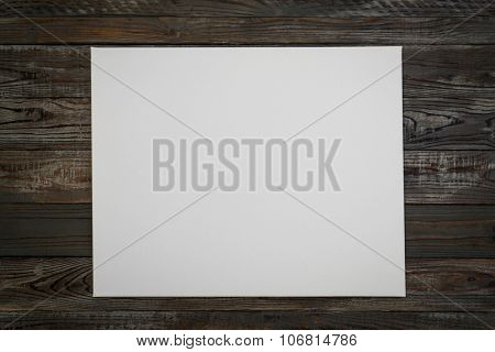 White canvas on walll