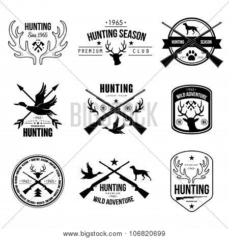 Badges Labels Logo Design Elements Hunting