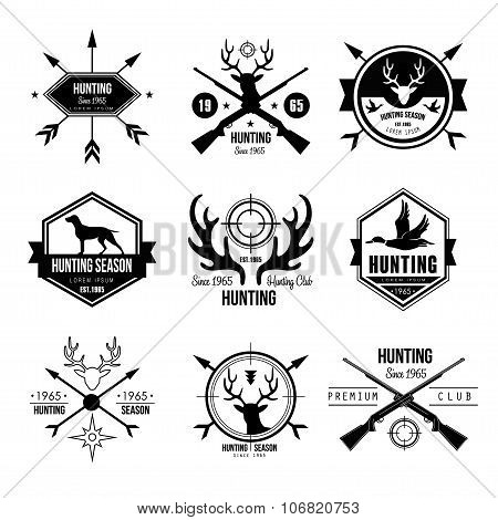 Badges Labels Logo Design Elements Hunting