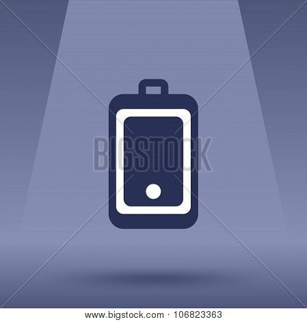 Mobile phone flat icon in a waterproof case