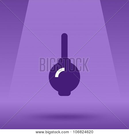 Medical clyster icon. Enema  sign. Speech bubble of dotted line. Vector