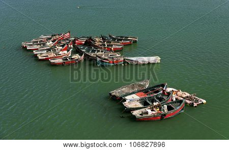 Fishing boats in El Jadida, Morocco, Africa