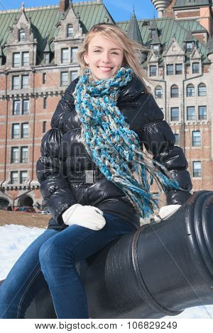 Beautiful woman winter