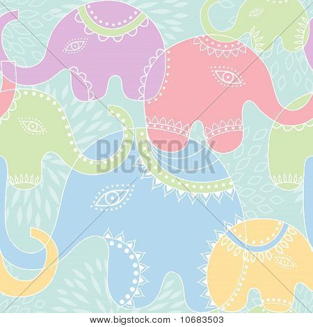 Elefánt seamless pattern.