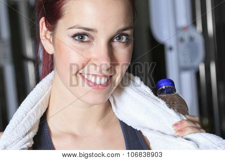 A woman at gym