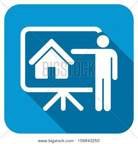Realtor Longshadow Flat Icon