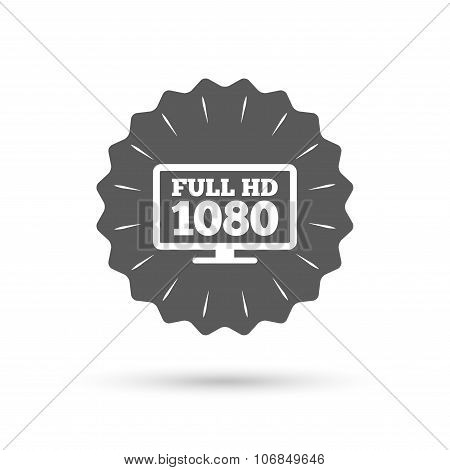 Full hd widescreen tv. 1080p symbol.