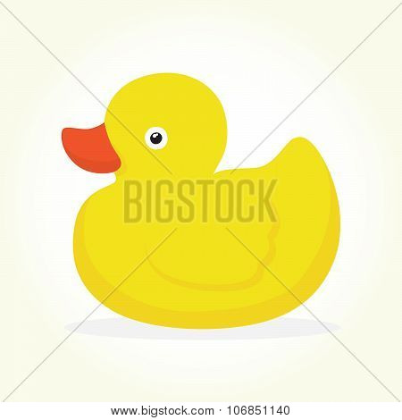 Duck toy isolated vector