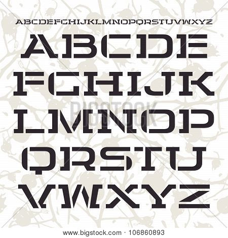 Stencil-plate Font In Racing Style