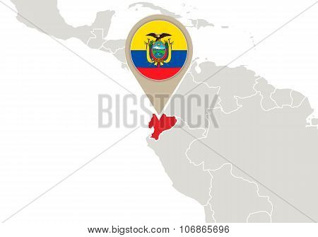 Ecuador On World Map