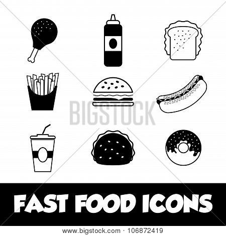 Fast food icon design