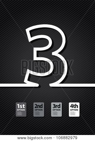 a black number background