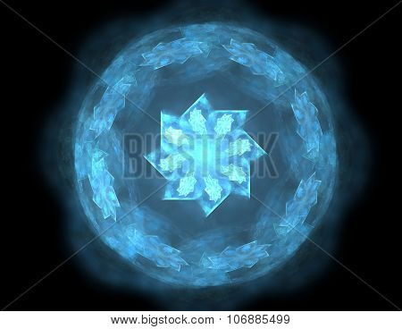 Shiny colorful fractal space digital artwork for creative graphic design