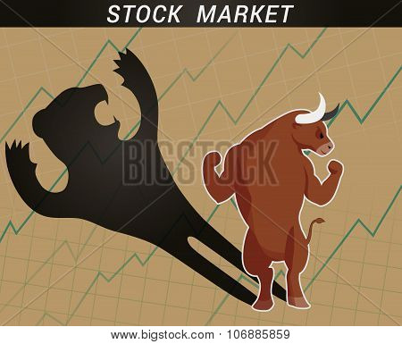 Stock Market Concept Bull And Bear