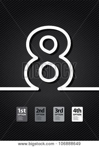 a black number background
