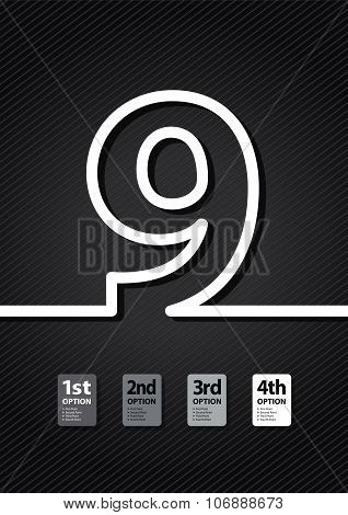 a black number background
